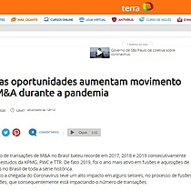 Novas oportunidades aumentam movimento de M&A durante a pandemia